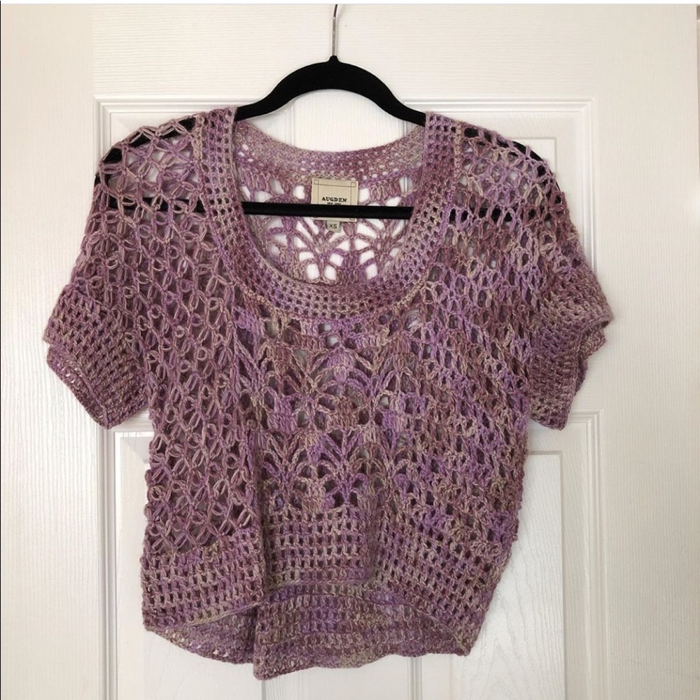 Anthropologie Augden NY Crochet Sweater